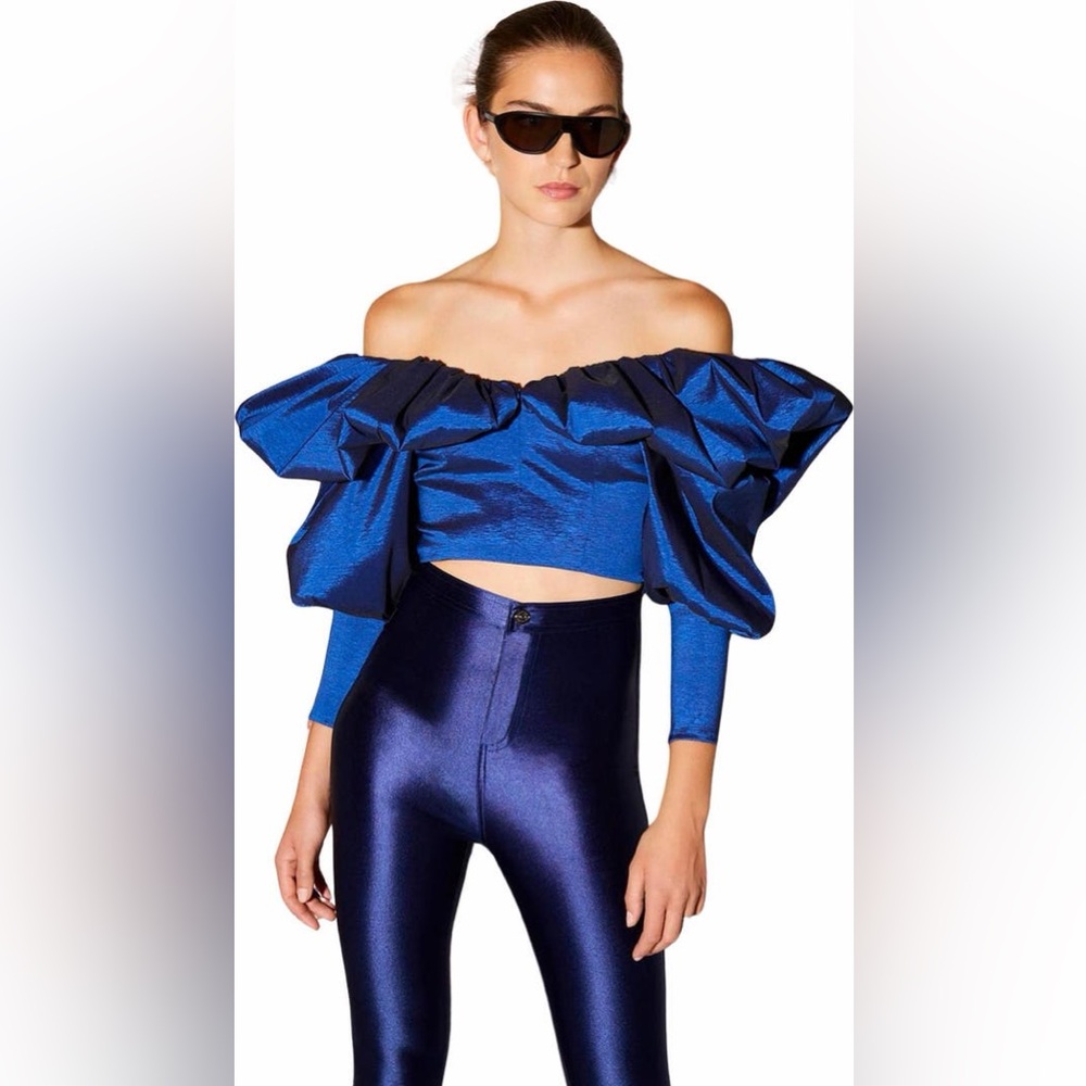 Nocturne Balloon Sleeve Crop Top